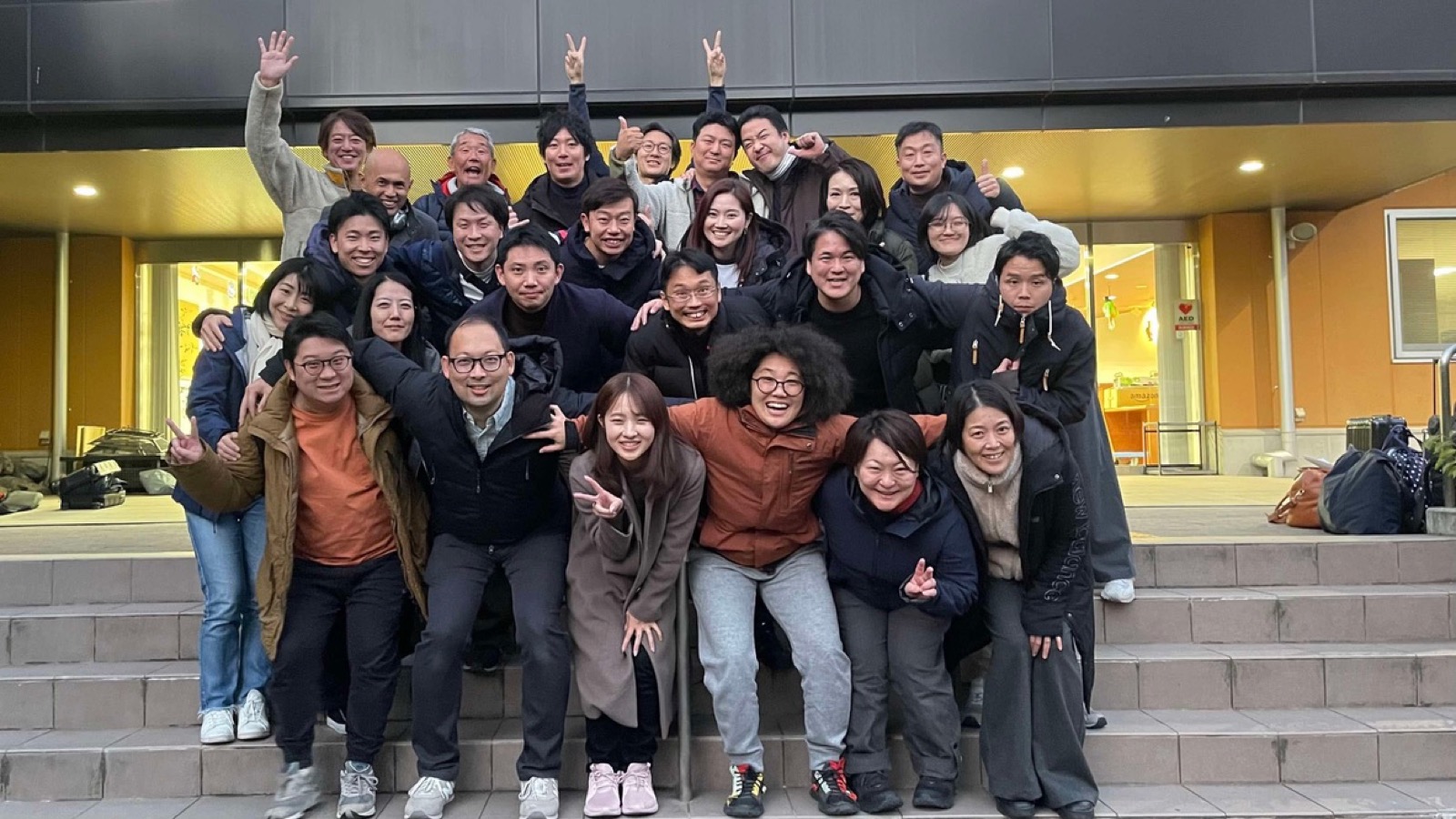 リーダーシップ研修の合宿での集合写真