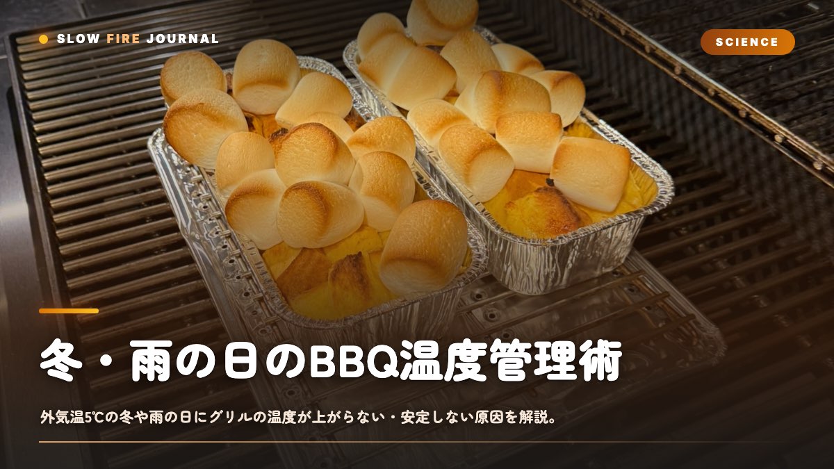 冬・雨の日のBBQ温度管理術 — 外気温が低い日に火が上がらない原因と対策