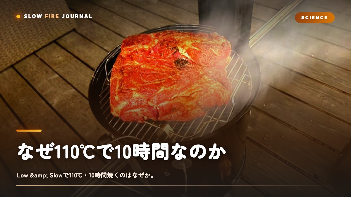 なぜ110℃で10時間なのか — Low & Slowの物理と温度の理屈